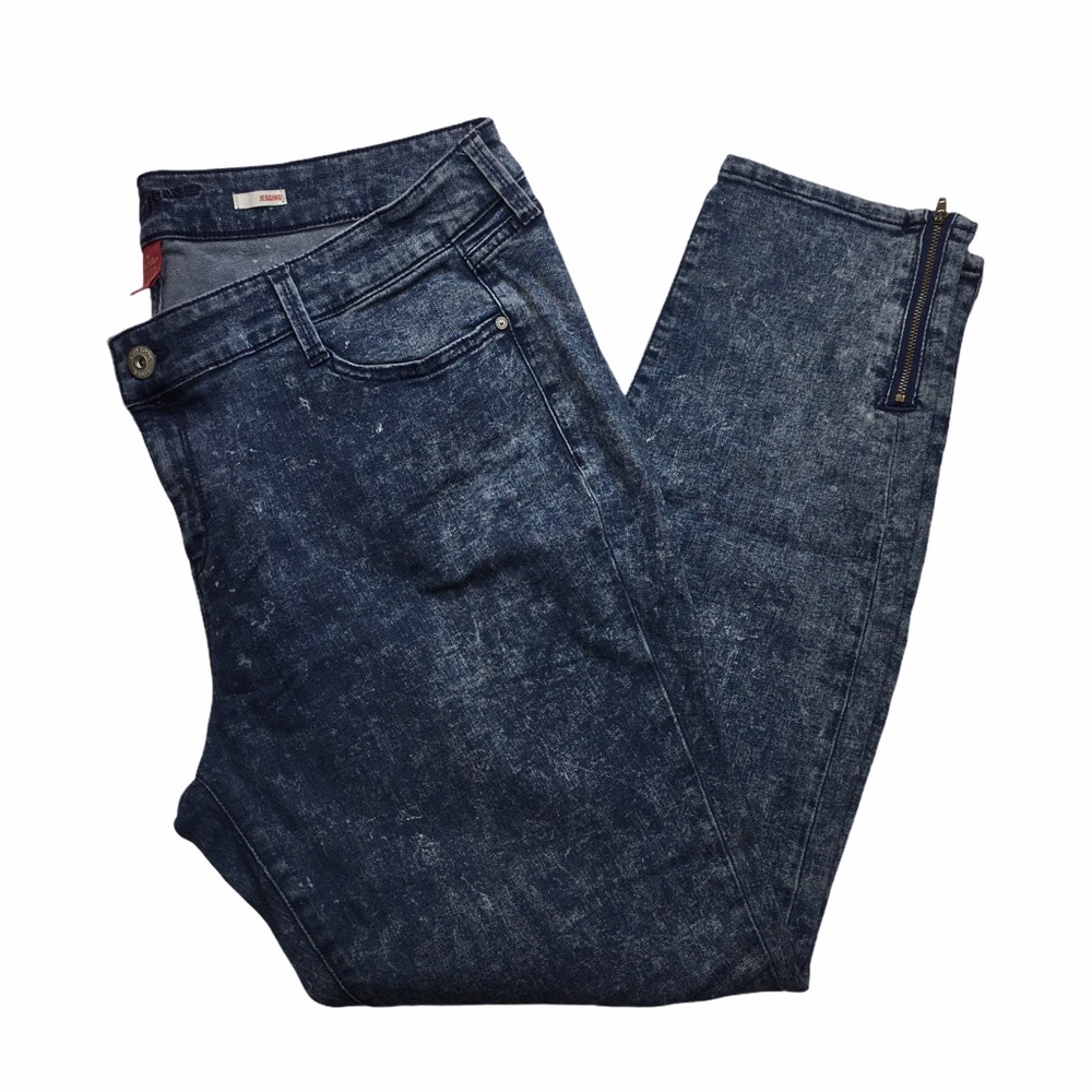 ARIZONA JEANS Acid Wash Zip Ankle Jegging Sz 18 Jr Plus